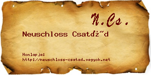 Neuschloss Csatád névjegykártya